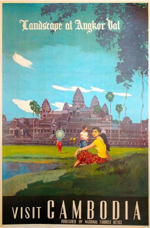 Vintage Cambodia poster