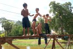 kids on bridge - SIem Reap Cambodia